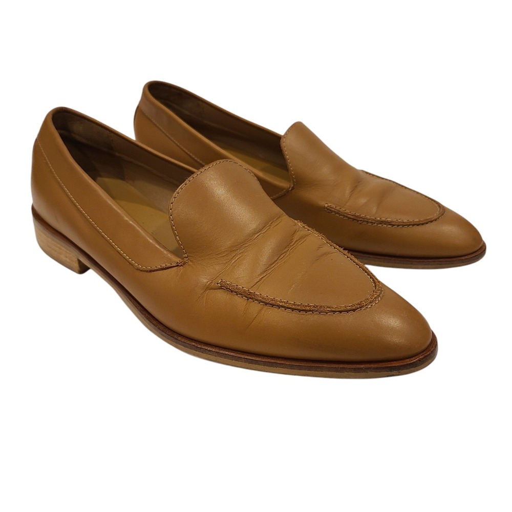 Everlane The Modern Loafer ‎ Tan Leather Pointed Toe Flat Classic Career 8 Italy